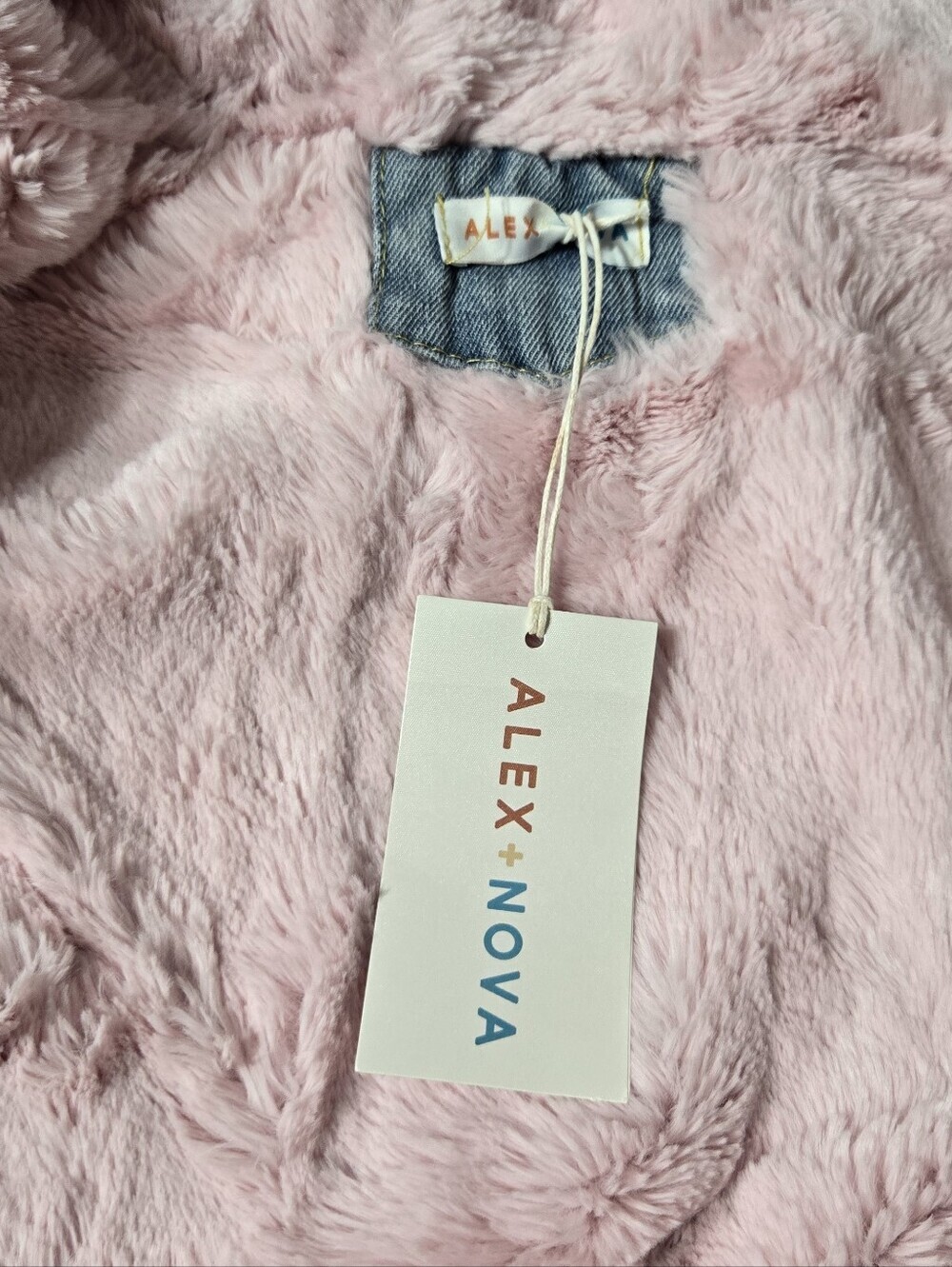 Alex + Nova Holly Oversized Denim Fur Hooded Winter Coat Jacket Multiple NWT - Picture 9 of 12